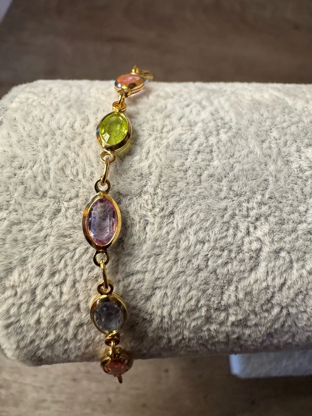 Multicolor Gold-Tone Link Bracelet